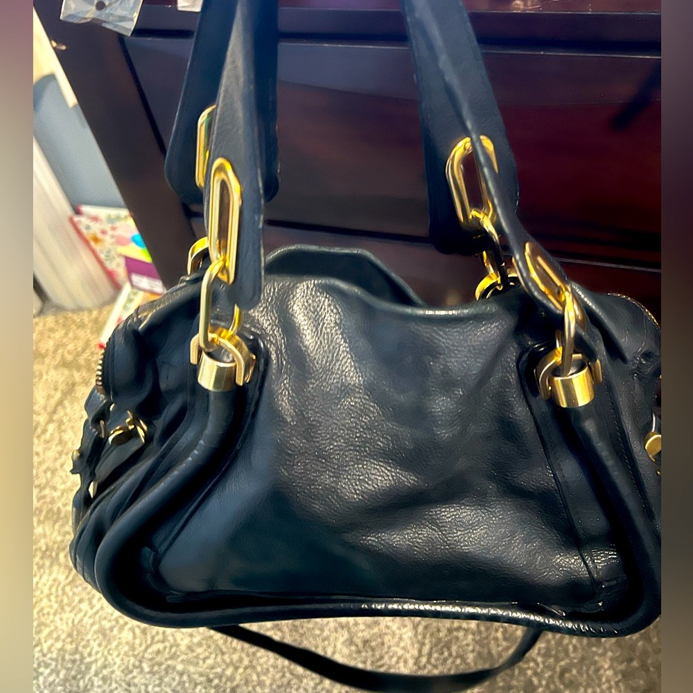 COPY - Chloe top handle black leather. Clean good condition.